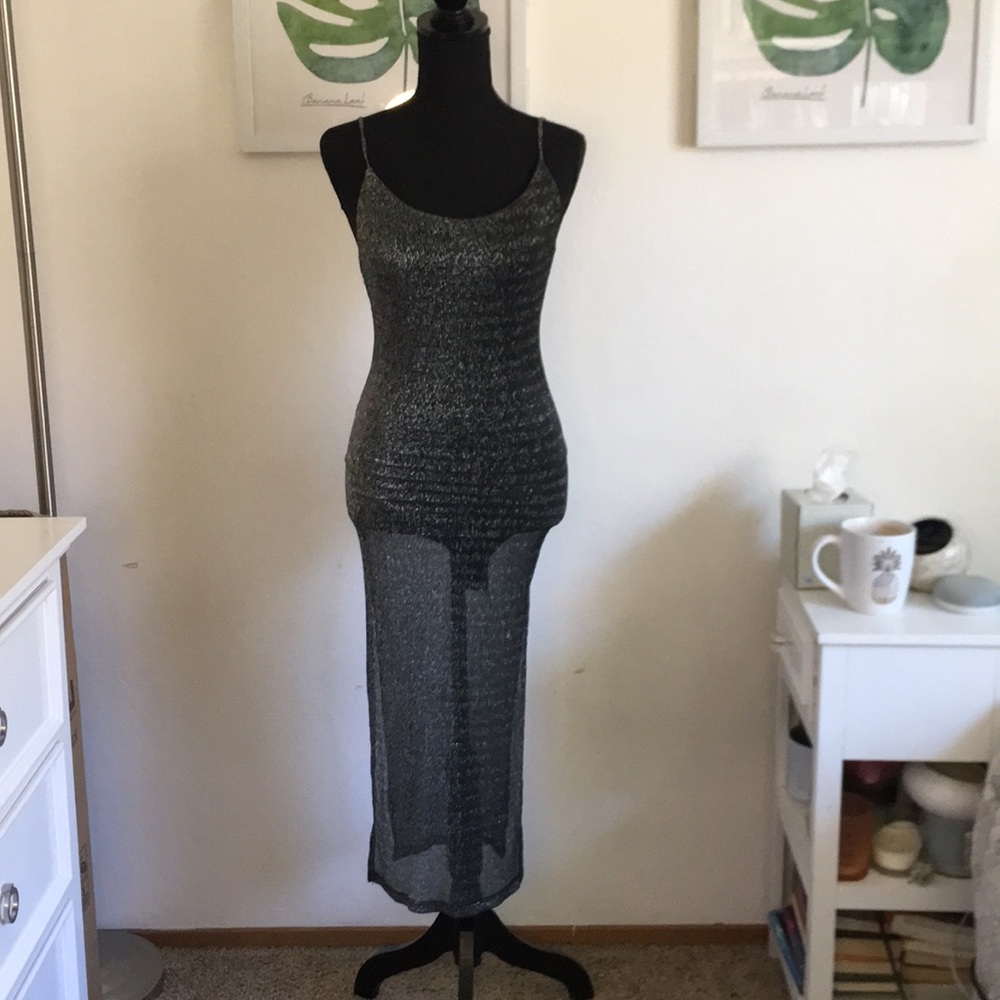 Black sheer shimmer dress